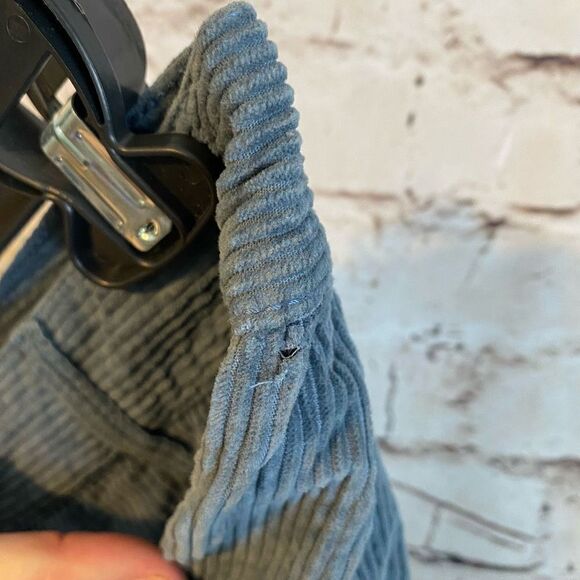 American Eagle Corduroy Mini Skirt Full Zip Steel Blue Womens size 4 High Rise - Picture 4 of 7